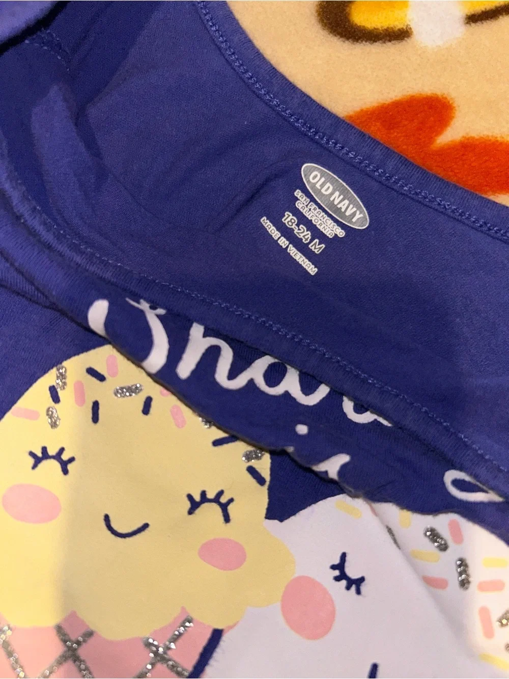 Kids Blue 'Sharing is Caring' Ice Cream Graphic Tee